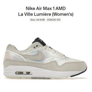 Size 9.5W / 8M - Nike Air Max 1 AMD La Ville Lumière Women - DQ9326-100 - NEW!!